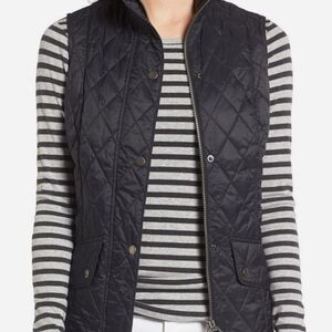 Ladies Barbour Black Sz12 Quilted Calvary Vest